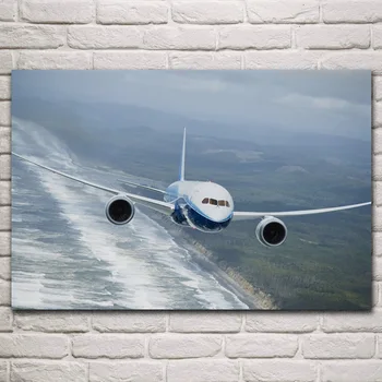 787 dreamliner orlaiviai, skraidantys transporto priemonės audinio plakatas kambarį namo sienos dekoratyvinis drobės, šilko fonai KM011