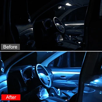 7x LED Lemputės Automobilių Salono Šviesos Rinkinys, Skirtas 