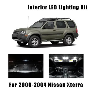 8 Lemputės Baltos spalvos Automobilis LED Interjero Žemėlapis Lubų apšvietimo Komplektas Tinka Nissan Xterra 2000 2001 2002 2003 2004 Dome Licencijos numerio ženklo apšvietimo Žibintas
