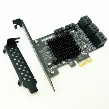 8 Port SATA 3 PCI Express Plėtros Plokštę PCI-E, SATA Valdiklio PCIE 1X į SATA Kortelių SATA3.0 6Gb Adapteris Pridėti Korteles HDD SSD