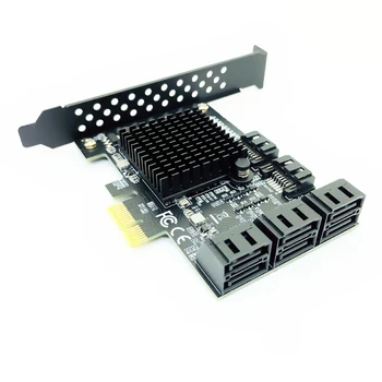 8 Port SATA 3 PCI Express Plėtros Plokštę PCI-E, SATA Valdiklio PCIE 1X į SATA Kortelių SATA3.0 6Gb Adapteris Pridėti Korteles HDD SSD
