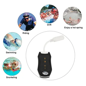 8GB Vandeniui MP3 Grotuvas, Nešiojamas Nėra Ekranas Mini Mp3 Grotuvas FM Plaukimo, Nardymo Žygiai Su Mažais Įrašą Dizainas