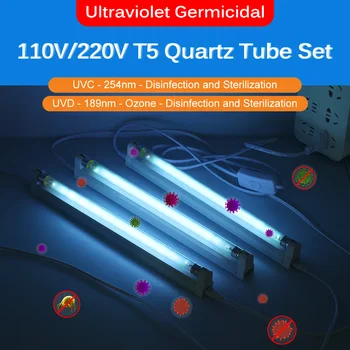 8W Ultravioletinių Baktericidinį Šviesa Nustatyti T5 Vamzdis uv-C Baktericidiniu Sterilizer lamp110V 220V Ozono Deodor Eliminator Vamzdis Švarus Oras