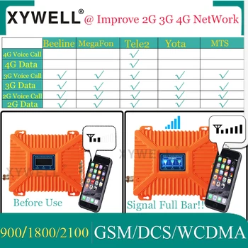 900/1800/2100 Tri-Band Mobilųjį Telefoną Stiprintuvas GSM, DCS LTE 2G, 4G cellular Stiprintuvas GSM Kartotuvas 2G 3G 4G mobiliojo ryšio Signalo Kartotuvų