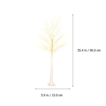 90cm Aukščio LED Beržo Medžio, Šviesos, Kūrybos Kalėdų Medžio Šviesos Lempos Naujųjų Metų Žibintai Dekoratyvinės Lempos Namų Kraštovaizdžio Dekoras