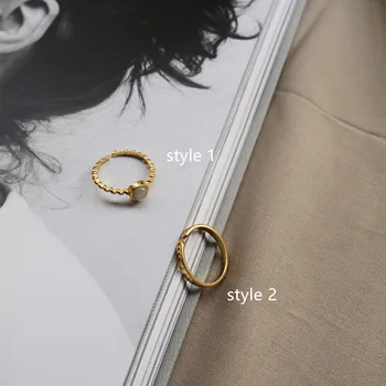 925 sterlingas sidabro žiedas mados aukso opal rodyklių žiedo atidarymo reguliuojamas tendencija moterų merginos ranką sidabro papuošalai