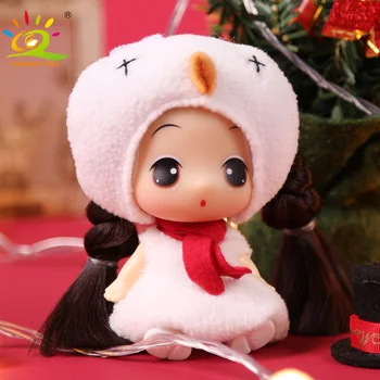 9cm Kalėdų serija Ddung Lėlės su rutuliniais Korėja BJD Dress up Kalėdų medžio Sniego Princesė Apdailos Mergaičių žaislai, dovanos Vaikams