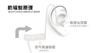 9pcs ausinės pakeitimo Silikono Ausinių eartip ausies patarimai pumpurai Dėl Klausos ausinių Akustinis vamzdis ausinės oro vamzdelis laisvų rankų įranga