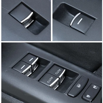 ABS 7 Vnt Automobilių Vidaus Durų, Langų Pakėlimo Mygtuką Perjungti Padengti Apdailos Lipdukai Honda Civic 10. 2016 m. 2017 m. 2018 m., 