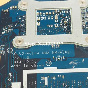 ACLU3/ACLU4 UMA NM-A362 5B20H14424 Mainboard lenovo G50-80 Nešiojamojo kompiuterio pagrindinę plokštę su 3205U SR215