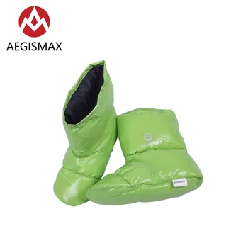 AEGISMAX 90% Ančių Pūkai Šlepetės Minkštas Kempingas Kojinės Žemyn Batus Koja Padengti miegmaišį Priedai Unisex Patalpų Žemyn Ultralight