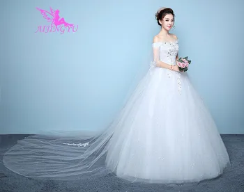 AIJINGYU nuotakos saldus šalies ilga suknelė vestuvių suknelės WK324