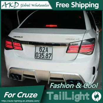 AKD Optikos už Chevrolet Cruze Užpakaliniai Žibintai Naujasis Cruze Sedanas LED Uodegos Šviesos GLK LED Galinis Žibintas DRL+Stabdžiu+Parko+Signalas
