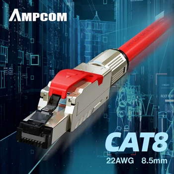 AMPCOM Tinklo RJ45 Ethernet Kabelį, Kompiuterį, 10gbps Cat8 Cat7 Cat6A Kabelį iš Anksto nutraukti Patch Cord-Remti užsakymą ilgis