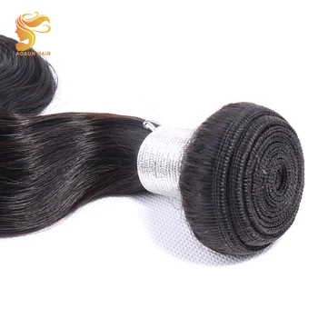 AOSUN PLAUKŲ, Kūno Bangų Paketų Su 13*4 Nėrinių Priekinės Peru Remy Plaukų Pynimas Paketas Su Priekinės Žmogaus Plaukų Ryšulius Su Priekinės
