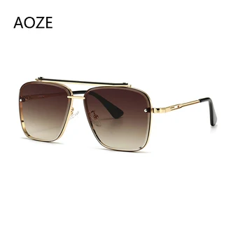 AOZE 2020 Prabangių Mados Klasikinis Penkių stiliaus gradientas coolunisex akiniai nuo saulės ženklo Dizaino vyriški Derliaus UV400 akiniai nuo saulės