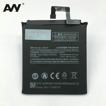 AVY 2017 Naujos Baterijos BN20 Už Xiaomi Mi 5C M5C Mi5C Mobilusis Telefonas Įkraunamas Ličio jonų polimerų Akumuliatoriai 2810mAh 2860mAh