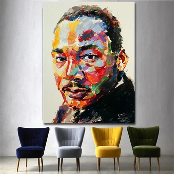 Abstrakti Grafiti Meno Tapybos Drobės Martin Luther King Jr Plakatai ir Spausdina Sienos Meno Nuotrauką Kambarį Namų Dekoro