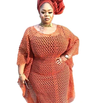 Afrikos Guipure Laido Nėrinių Audinio Vėliau kaip 2020 M. Nigerijos Tirpsta Vandenyje nėrinių afrikos tradicinių Aso Ebi suknelė