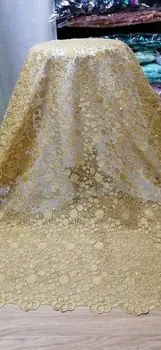 Afrikos nėrinių audinio 2020 m. Aukštos kokybės Nigerijos, prancūzijos nėrinių audinio vestuvinė suknelė