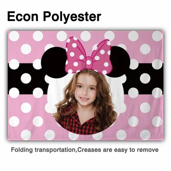 Allenjoy rožinė pelės gimtadieniu fone naujagimių šalis dekoro mergina baby shower photobooth foto pritaikyti foną