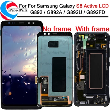Amoled Ekranas Samsung Galaxy s8 Aktyvus LCD ekranas jutiklinis ekranas skaitmeninis keitiklis asamblėjos pakeitimo 