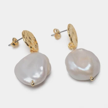 Amorita boutique Gražių senovinių gamtos pearl drop auskarai
