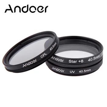 Andoer 40.5 mm UV + CPL + Star 8 Taškų Filtro Rinkinys Fotoaparato Objektyvo Filtro Rinkinys, skirtas 
