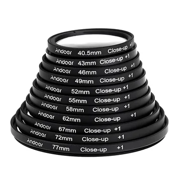 Andoer 49mm Macro Close-Up Filter Set +1 +2 +4 +10 su Dėklas, skirtas 