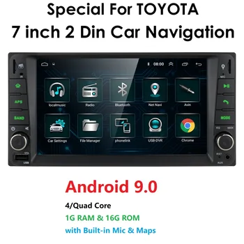 Android 9.0 7inch 2 din car dvd multimedijos TOYOTA COROLLA Camry 