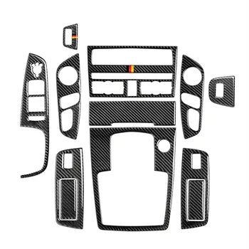 Anglies Pluošto Konsolės CD Skydelio Apdaila Pavarų Perjungimo Padengti Apdaila Audi Q7 2008-Vidaus Duris Porankiu Mygtukai Rėmo Lipdukas