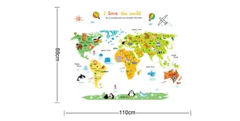Animacinių filmų Gyvūnų Pasaulio Žemėlapio 