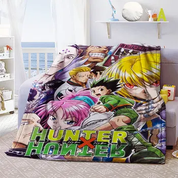 Anime Hunter X Hunter Minkšta Šilta Antklodė Minkšta Šilta Koralų Vilnos Pliušinis Mesti Antklodę Lova, Kilimas Vaikų Dovanų