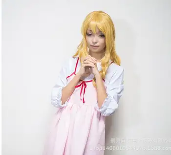 Anime Jūsų Melas balandžio Cosplay Shigatsu wa Kimi no Uso Kaori Miyazono Pirmasis epizodas Suaugusiųjų Rožinė Suknelė Mergaitėms Cosplay Kostiumas