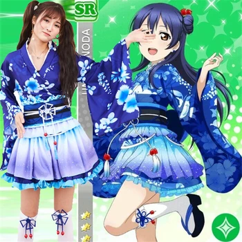 Anime Lovelive Japonijos Tradicinių Kimono Suknelę Fashsion Etapo Rezultatus Cosplay Kostiumų Love Live Moterų, Mergaičių, Chalatas, Nustatyti