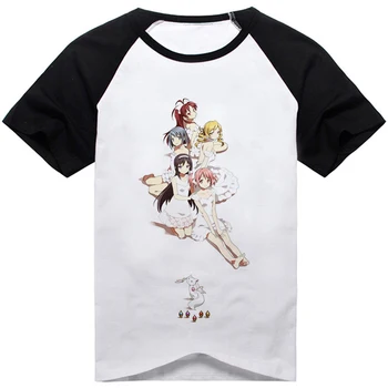 Anime Puella Magi Madoka Magica Marškinėliai trumpomis Rankovėmis tshirts Madoka Kaname Akemi Homura Animacinių filmų spausdinimo marškinėlius