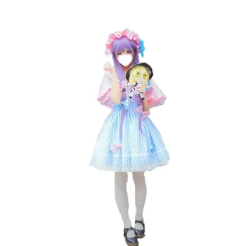 Anime TouHou Project Cosplay Kostiumai, Pačiulių Žinių Cosplay Kostiumai Su Kepurę ir Apsiaustą ir hat Saldus Mergina Uniformos