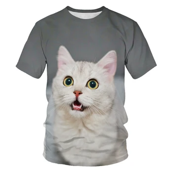 Anime bokso katėms 3D Atspausdintas T-shirt Vyrai Moterų Sporto katės trumpomis Rankovėmis Atsitiktinis mados aukštos kokybės Drabužių tee Viršūnės