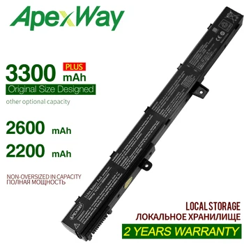 ApexWay 14.8 V 3300mAh A41N1308 A31N1319 Nešiojamas Baterija Asus X451 X551 X451C X451CA X551C X551CA Serijos 0B110-00250100 X551M