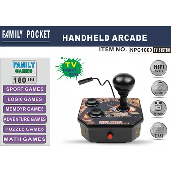 Arcade Kreiptuką Gamepad Vaizdo Žaidimų Konsolės mini retro rankinės nešiojamų klasikinis žaidimas konsolės nešiojamą grotuvą su 180 žaidimai