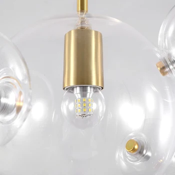 Art Deco LED E27 Stiklo Burbulas Auksas, Sidabras Dizaineris Pakabos Šviestuvas Lampen Sieniniai šviestuvai.Pakabukas šviesos Valgomasis Kambarys