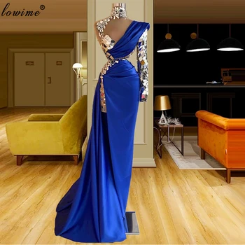 Artimųjų Rytų Royal Blue Vakaro Suknelės Ilgai Undinė Ypatingas Garsenybių Suknelės, Vakariniai Drabužiai Haute Couture Fotografijos Chalatai