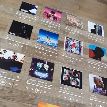 Asmeninį Organinio Stiklo Plokštės Akriliniai Foto Pritaikymas Spotify Kodas Akrilo Muzikos Skydelis Albumą Apnašas Dovana