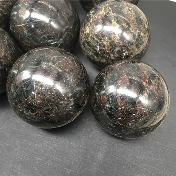 Astrophyllite kamuolys natūralių akmenų ir kristalų rutulio poliruotus kvarco mineralų, namų dekoracija dovanos