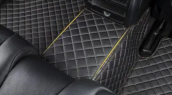 Atnaujinti oda automobilių kilimėliai Volkswagen VW Golf 7 / GTI R Mk7 Sedanas Liukas 2013-2018 M. Užsakymą pėdų Pagalvėlės automobilių kilimų