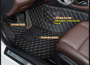 Atnaujinti odos automobilio grindų kilimėliai Peugeot 3008 II 2017 2018 2019 Užsakymą pėdų Pagalvėlės automobilių kilimų