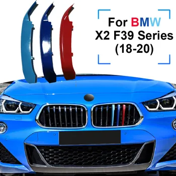Atreus 3pcs ABS Automobilių Lenktynių Grotelės, Juostelės Apdaila Įrašą BMW F39 X2 Serija 2018 M. 2019 m. 2020 M Power Auto Lipdukas Priedai