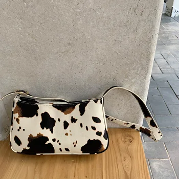 Atsitiktinis karvė modelis moterų pečių krepšiai dizaineris dot rankinės prabanga pu odos crossbody krepšys lady mažos piniginės 2020 m.