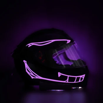 Atsparus vandeniui Motociklo Šalmas Dekoratyvinės Šviesos Naktį Jojimo Šalto Šviesos Signalas Mirksi LED Juostelės Šviesos Lipdukas Saugos Šviesos