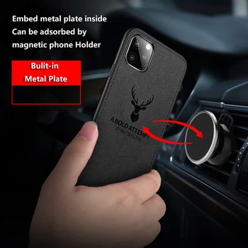 Audinio Tekstūra Elnias 3D Minkšti Magnetiniai Automobilių Atveju Xiaomi Mi 9 Pro Magnetas Plokštė Atveju Xiaomi Mi 9 Padengti Silikono Funda Etui